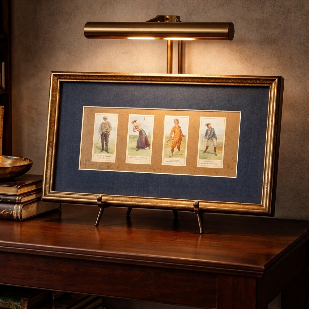 Vintage Golf Player Cards ,Framed
